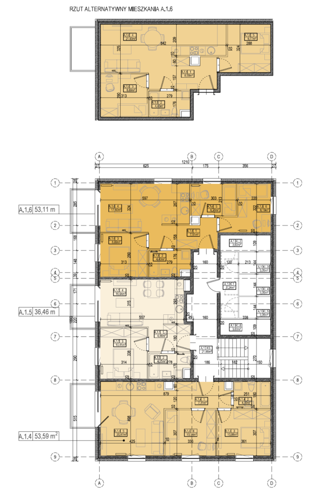Zabudowa wielorodzinna - piętro