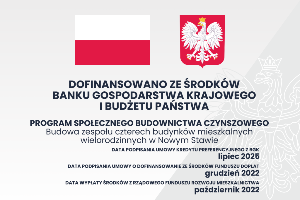 Tablica dofinansowania budżet państwa Nowy Staw